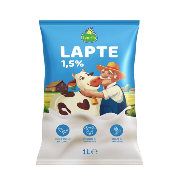 Lactis Lapte 1,5%, 1L (pungă) - image 1