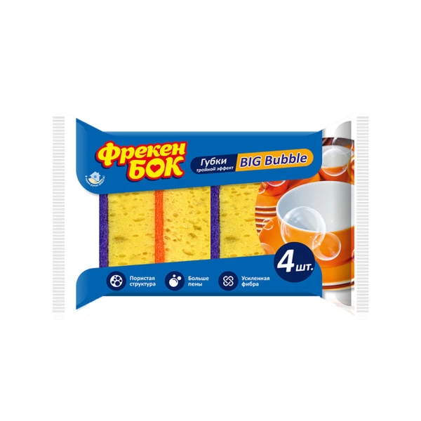 Фрекен Бок Губки кухонные BIG Bubble 4 шт. - image 1