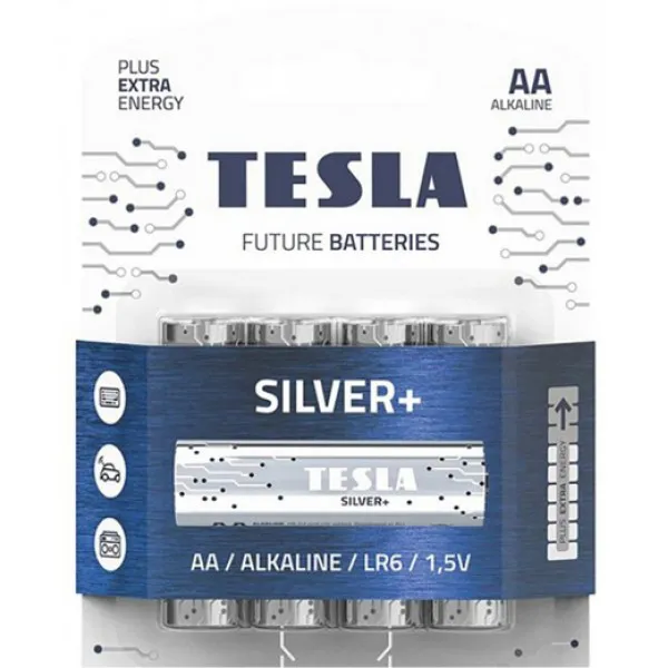 Tesla Батарейки AA SILVER+ ( LR06 / BLISTER FOIL 4 PCS) - image 1