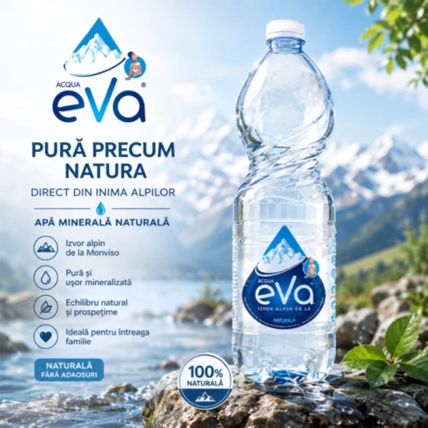 Eva Acqua Apa minerala naturala 1 l - image 2