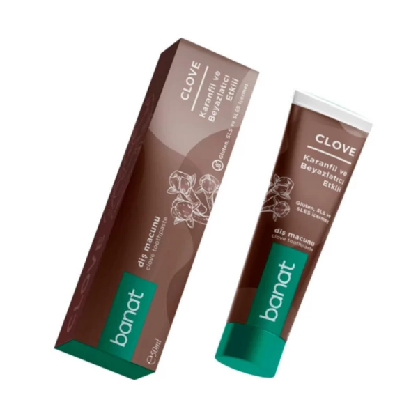 Banat Clove Зубная паста с гвоздикой и отбеливающим эффектом 1+1, 2 × 50 мл¶ - image 2