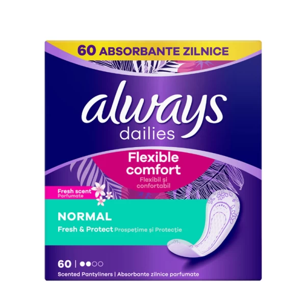 Always Absorbante Dailies Normal lexible Comfort Fresh 60 buc - image 1