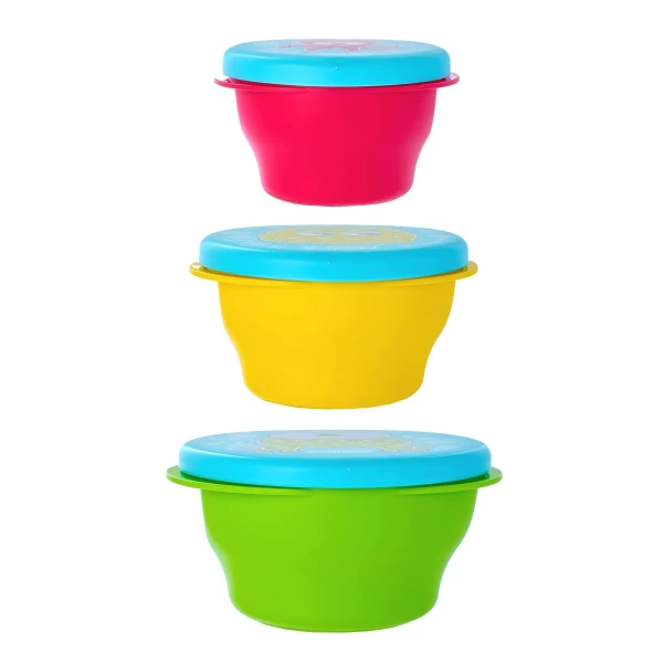 Set 3 boluri de hranire cu capac, 160/240/340 ml, U-grow - image 3