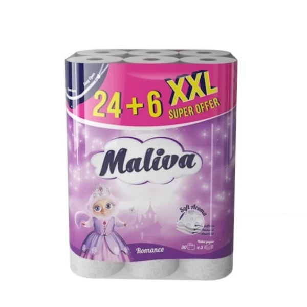 Maliva Hartie igienica 24+6 role 3 straturi Romance - image 1