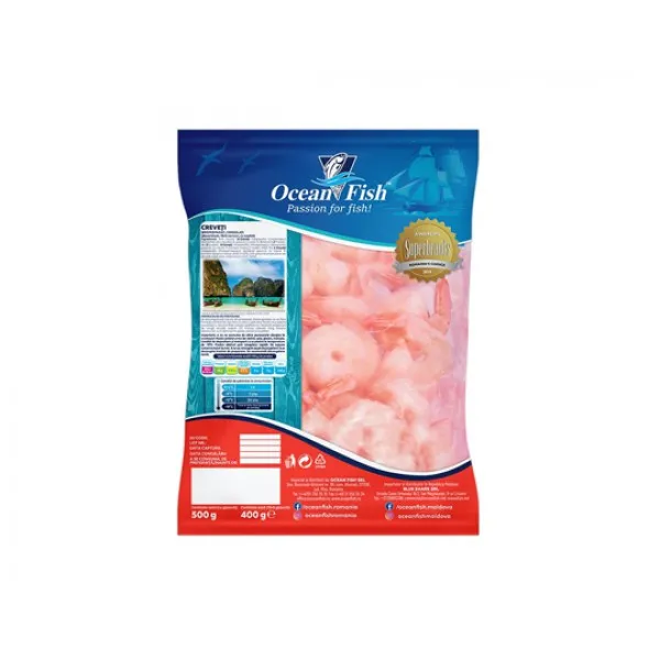 Креветки Vannamei отварные очищенные 21/30 500г Ocean Fish - image 2