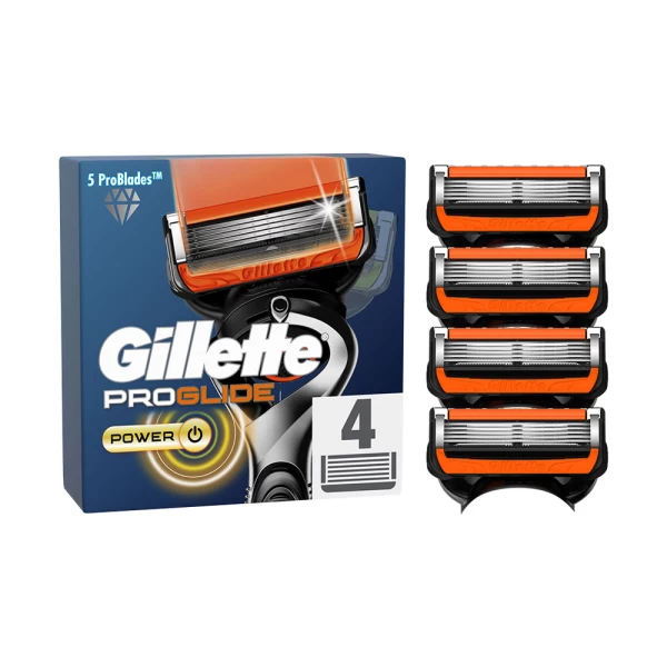 Gillette Rezerve aparat de ras Fusion ProGlide Power 4 buc - image 1