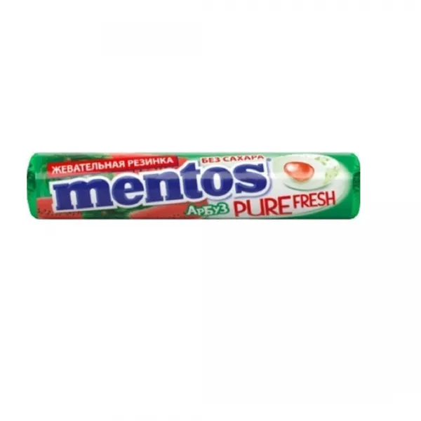 Mentos Guma de mestecat Roll Pure Fruit Pepene Verde 15,5g - image 1