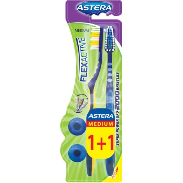 Astera Periuta de dinti Flex Active Medium 1+1 - image 1