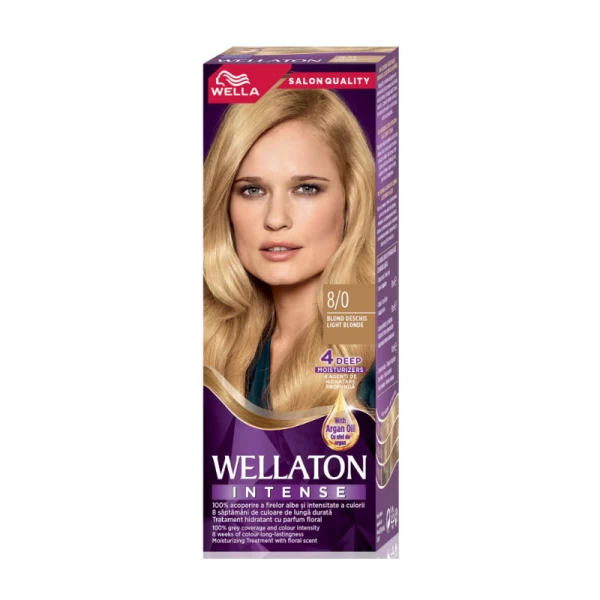 Стойкая краска для волос Wellaton Светлый блонд 8/0, 110 мл - image 1