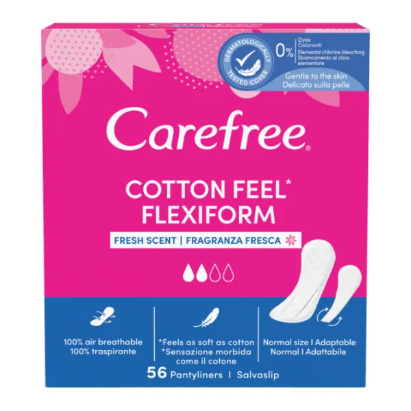 Carefree Absorbante zilnice Panty Liners Flexiform 56 buc - image 1