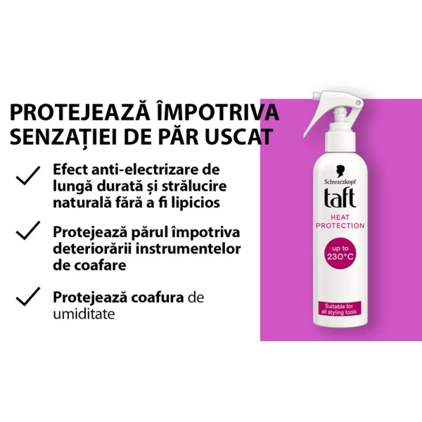 Taft Spray de protectie termica 250ml Heat Protect - image 3