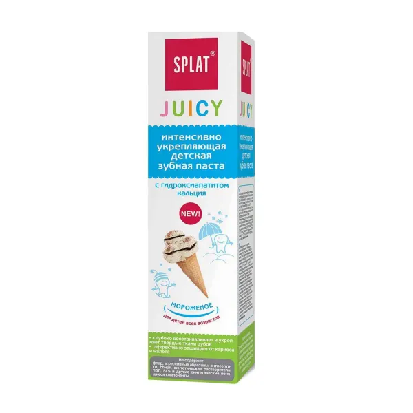 Splat Juicy Pasta de dinti pentru copii cu gust de Inghetata 35ml - image 2
