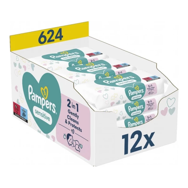 Pampers чувствительные влажные салфетки 52 шт - image 2