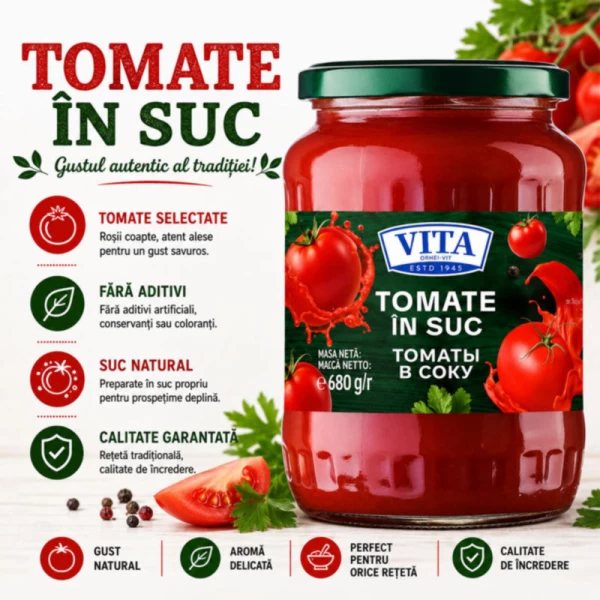 Vita Tomate in sucul lor 680g - image 2