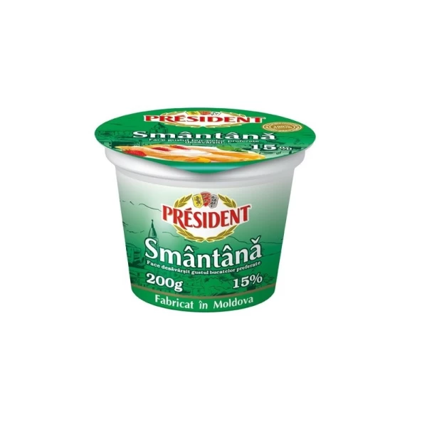 Сметана President 15% 200г - image 1