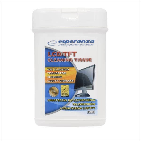 Салфетки для чистки мониторов, туба 100 шт Esperanza ES106 - image 1