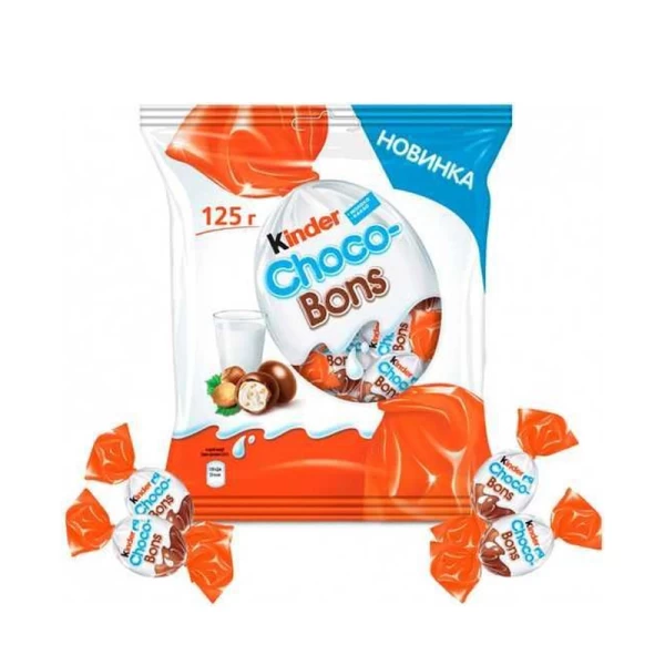 Конфеты Kinder Schoko-Bons из молочного шоколада с молочно-ореховой начинкой 125 г - image 2