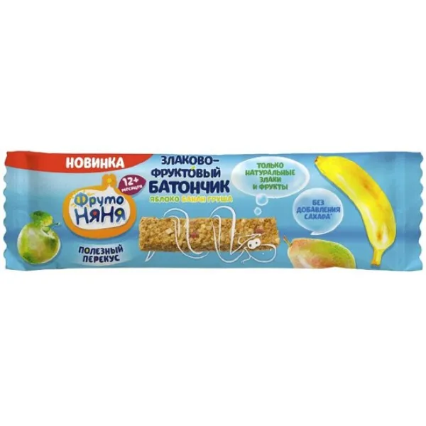 FrutoNanny Batonas din cereale cu fructe mar, banan, pere 25 g - image 1