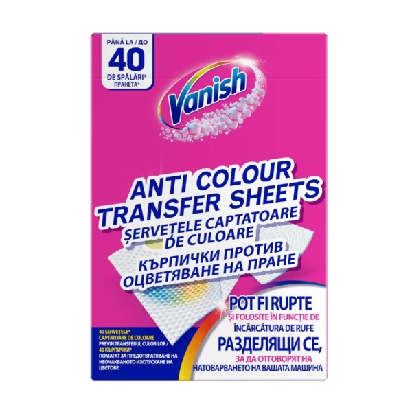 Vanish Servetele anti-transfer de culoare 40 bucati - image 1