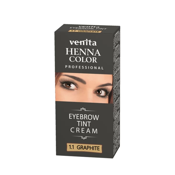 Venita Henna Color Vopsea-crema sprancene si gene Graphite - image 1
