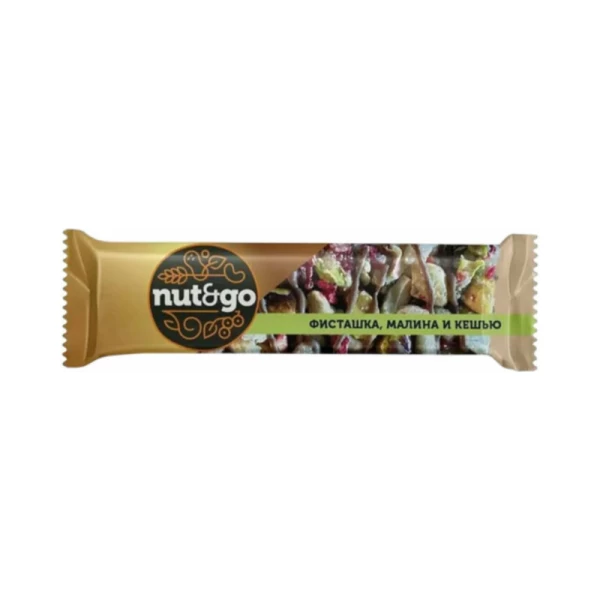 Nut&Go Batonas cu fistic, caju, zmeura 28 g - image 1