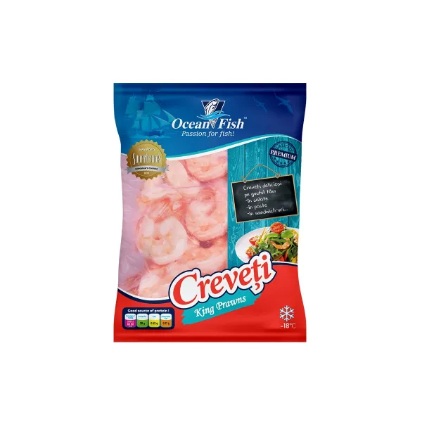 Креветки Vannamei 16/20, полуфабрикаты, очищенные, 500 г Ocean Fish - image 1