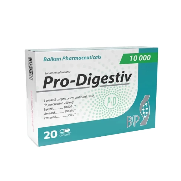 BP Pro Digestiv 10000, 250 mg, 20 Caps. - image 1