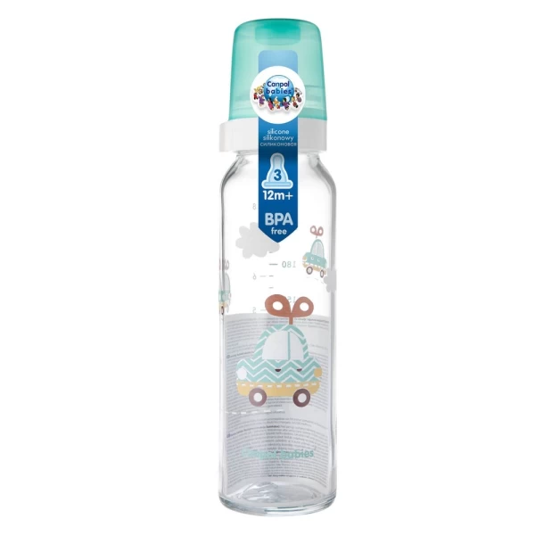 Biberon din sticla cu desen 220ml, 42/201 - image 1