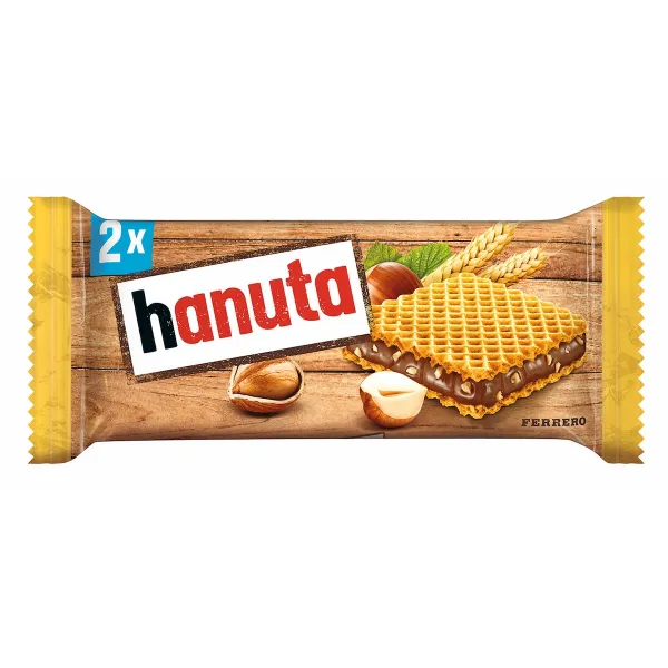 Vafe Ferrero Hanuta cu lapte și nucă 44g - image 1