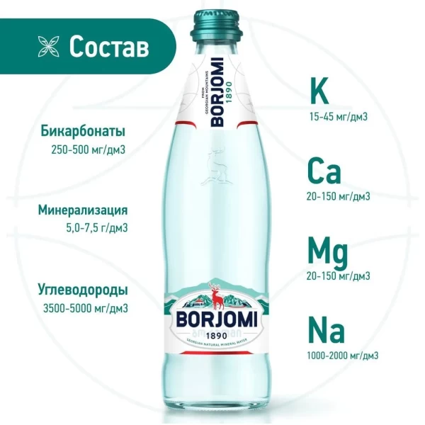 Borjomi Apa minerala carbogazoasa intens 0,5l pet - image 3