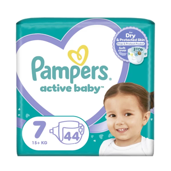 Pampers Scutece Active Baby Jumbo, Marimea 7, 15kg+, 44 buc - image 1