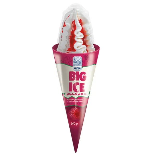 Мороженое Лимо Big Ice малина рожок 140г - image 1