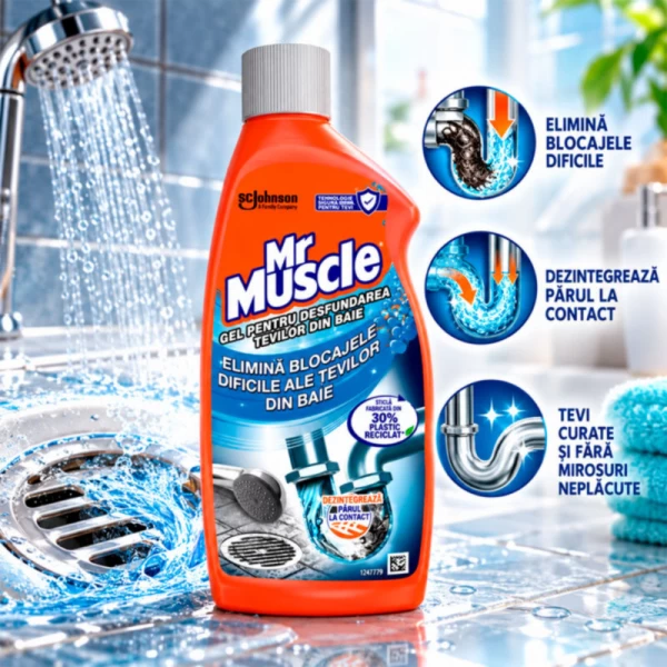 Mr Muscle Gel desfundat tevi 500 ml - image 2