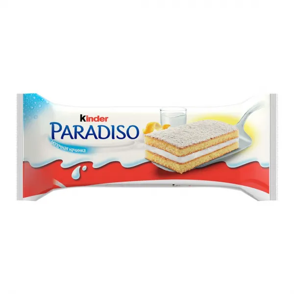 Пирожное Kinder Paradiso бисквитное с молочной начинкой и вкусом лимона, 29 г - image 1