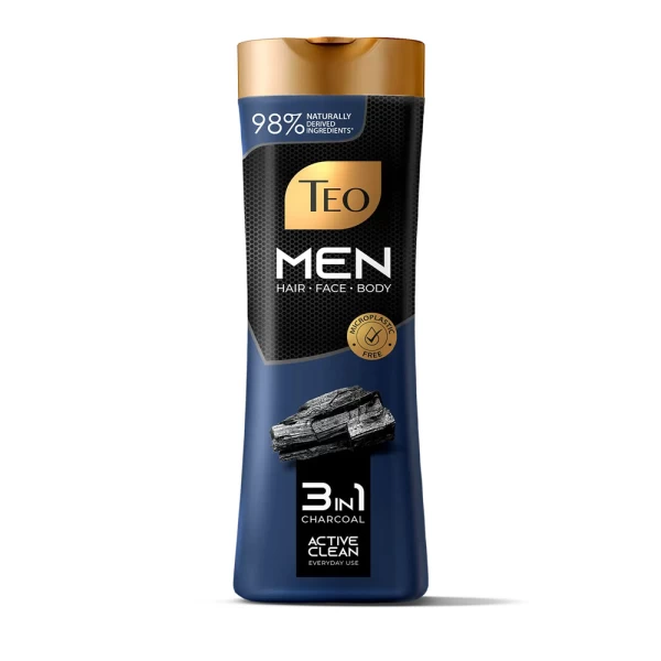 Шампунь Teo Beauty 3 in1 Men Charcoal, 350 мл - image 1