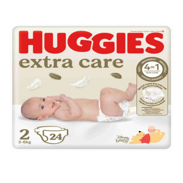 Подгузники Huggies Extra Care 2 3-6 кг 24 шт - image 1
