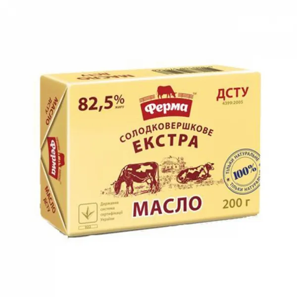 Сливочное масло 82,5% Ферма Extra 200г - image 2