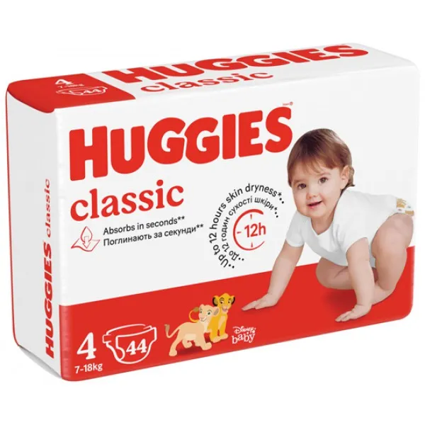 Подгузники Huggies Classic 4 7-18 кг Jumbo 44 шт - image 1