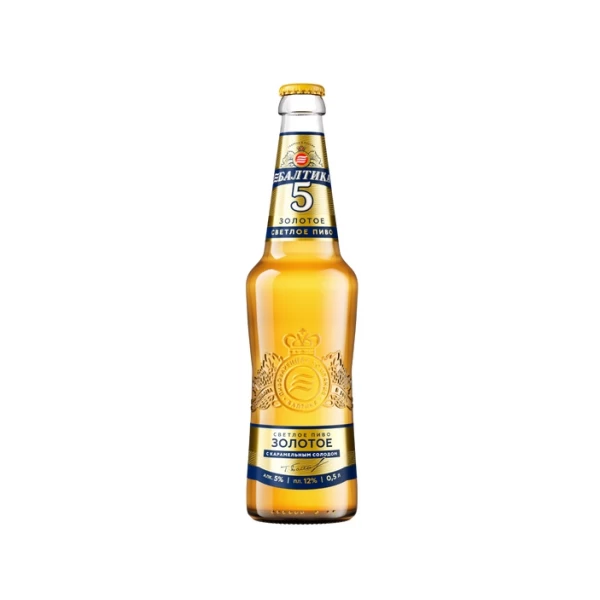 Балтика Золотое Пиво светлое №.5, 0.5л - image 1