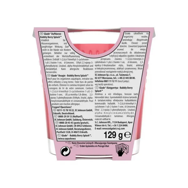 Glade Сфеча Освежитель воздуха Bubbly Berry Splash 129гр - image 2