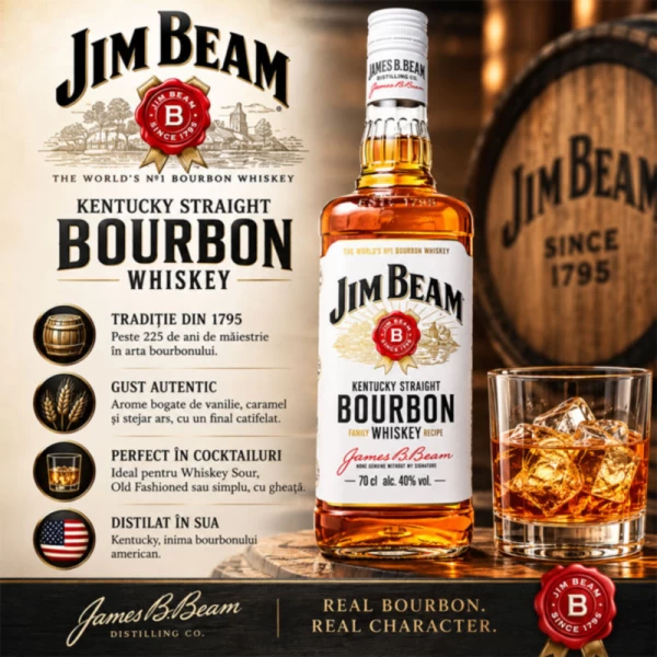Jim Beam Whisky White bourbon 40% 0,7 l - image 2