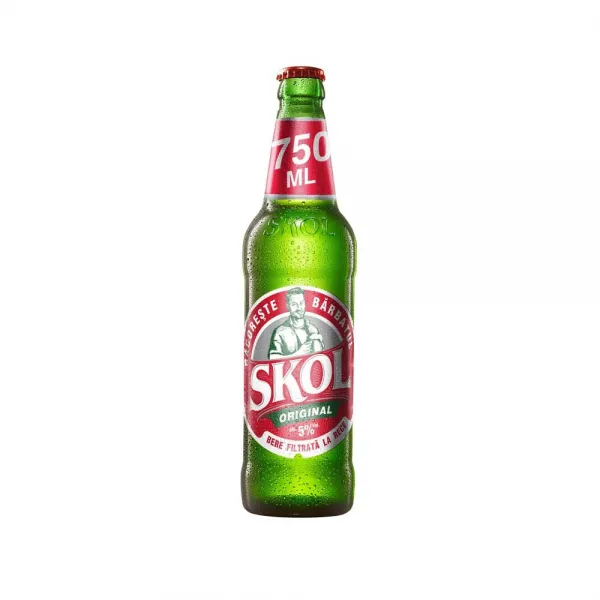Skol Bere blonda pasteurizata filtrata 5% alc, 0,5 l - image 1