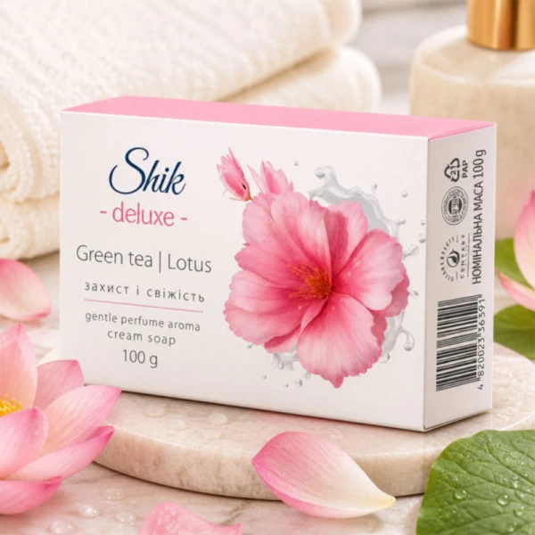 Крем-мыло твердое SHIK De Luxe Зеленый чай и лотос 100 г - image 2