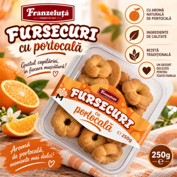 Franzeluta Fursecuri cu portocala 250 g - image 2