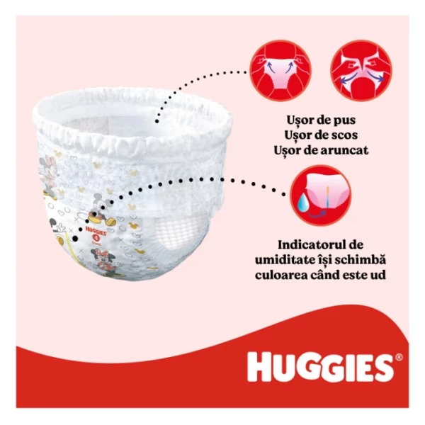 Huggies Little Movers Scutece chilotel №3, 7-11kg, pentru baietei 58 buc - image 3