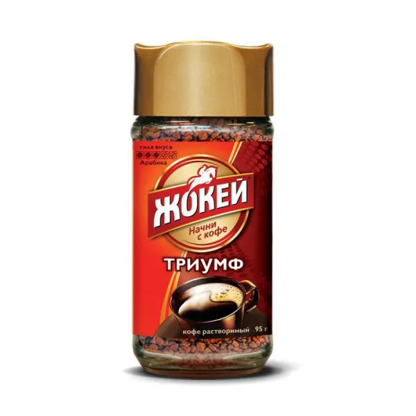 Кофе растворимый бархатный ароматный Жокей Триумф 95г - image 1