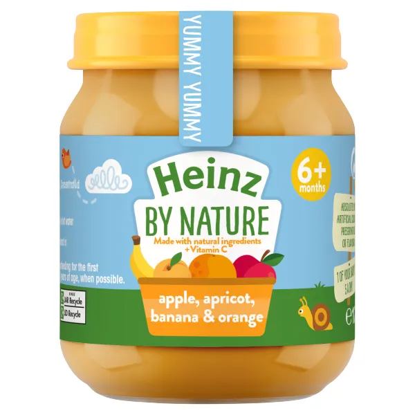 Heinz Piure Mere, Caise, Banane, Portocale (6 luni), 120g - image 1