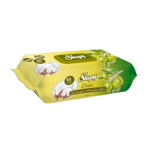 Sleepy Servetele umede 50buc Bumbac cu ulei de Masline - image 2