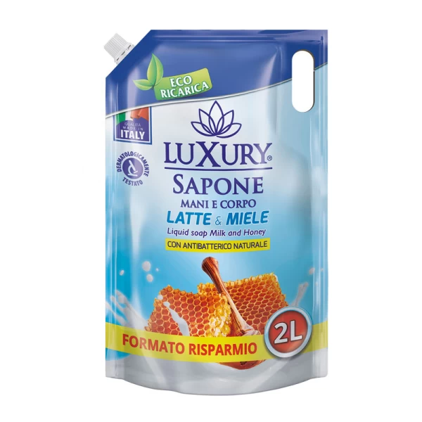 Luxury Sapun lichid Lapte si miere 2 L - image 1