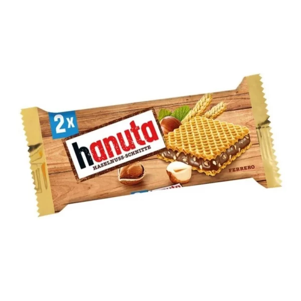 Vafe Ferrero Hanuta cu lapte și nucă 44g - image 1